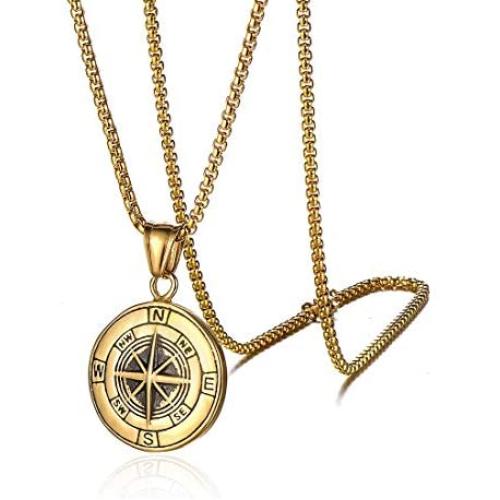 Compass Necklace Gift for Men/Wife, Id Be Lost Without You Valentines Day, Compass Pendants Male Jewelry for Her, Romantic Anniversary Birthday Gift Ideas
