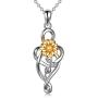 ONEFINITY Sunflower Necklace Sterling Silver Musical Note Sunflower Pendant Jewelry Gifts for Women