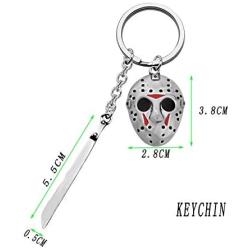 KEYCHIN Jason Voorhees Machete Keychain Movie Fans Gift Thriller 80s Horror Jewellery Halloween Present