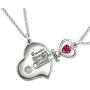 Getname Necklace Personalized Key to My Heart Couple Pendants Set Birthstone Engraved Necklace Sterling Silver 925