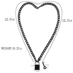 Black Padlock Necklace for You Chain Necklace - Collar Stainless Steel Necklace For Men/Handmade Necklace/The Best Gift For men