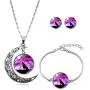 Hollow Crescent Moon Wolf Necklace Pendant Stud Earrings Vintage Time Gemstone New Moon Charm Bracelets for Women Girls Trendy Christmas Jewelry Set Hollow Crescent Moon Wolf Necklace Pendant Stud Earrings Vintage Time Gemstone New Moon Charm Bracelets for Women Girls Trendy Christmas Jewelry Set