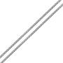 .925 Rhodium Plated Sterling Silver 1mm, 1.5mm, 2mm, 3mm or 3.5mm Franco Chain Necklace