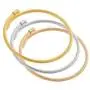 EDFORCE 3 Tone Stainless Steel Hypoallergenic Stacked Twisted Cable Wire Bangle Adjustable Cuff Bracelet Set, Set of 3, 6''-7.5'' EDFORCE 3 Tone Stainless Steel Hypoallergenic Stacked Twisted Cable Wire Bangle Adjustable Cuff Bracelet Set, Set of 3, 6''-7.5''