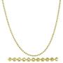 NYC Sterling Diamond Cut Italian 2mm Moon Cut Bead Chain in Solid Sterling Silver