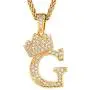 Richsteel A-Z Crown Initial Necklace for Men Women 18K Gold Plated Shiny Cubic Zirconia Monogram Pendant with 22 Chain+2 (Extended) Custom 1-6 Letters Name Jewelry(with Gift Box) Richsteel A-Z Crown Initial Necklace for Men Women 18K Gold Plated Shiny Cubic Zirconia Monogram Pendant with 22 Chain+2 (Extended) Custom 1-6 Letters Name Jewelry(with Gift Box)