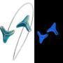 NOUMANDA Double Shark Tooth Wrap Bracelet Arrow Bangle Bracelet Glowing in The Dark