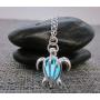 Glowing Necklace,silver Plated Sea Turtle Necklace,glow Necklace,glow in the Dark Necklace,glow in the Dark Jewelry,glow Jewelry