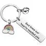 ENSIANTH God knew our hearts needed you Keychain Baby Shower Gift Gift for Rainbow Baby New Parents Gift