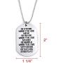 Inspirational Dog Tag Necklace Be Strong Badass Necklaces Encouragement Gifts for Women Men Military Gift Boy Girl Birthday Present