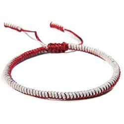 HUNO Handmade Weave Tibetan Buddhist Woven Knots Bracelets Mens Womens Lucky Red String Bracelets for Protection Jewelry