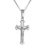 7/8 inch Sterling Silver Dainty Crucifix Necklace for Women and Men Solid Back Flawless High Polished Finish 0.8mm Box_Chain 7/8 inch Sterling Silver Dainty Crucifix Necklace for Women and Men Solid Back Flawless High Polished Finish 0.8mm Box_Chain