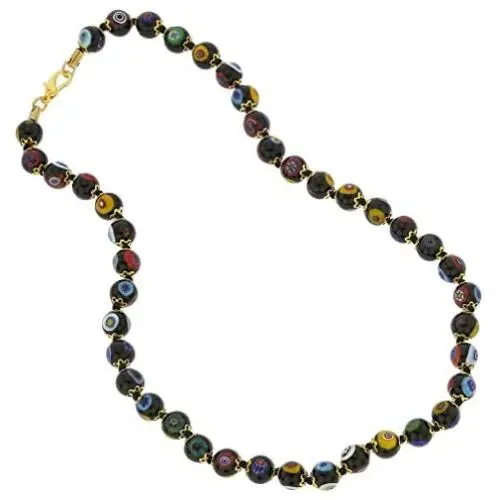 GlassOfVenice Murano Glass Mosaic Necklace - Black GlassOfVenice Murano Glass Mosaic Necklace - Black