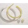 Carleen 14K Gold Plated Sterling Silver Hoop Earrings Open Thick Cable Twisted Minimalist Fine Jewelry Earrings for Women Girls, Diameter 1.4 INCH Carleen 14K Gold Plated Sterling Silver Hoop Earrings Open Thick Cable Twisted Minimalist Fine Jewelry Earrings for Women Girls, Diameter 1.4 INCH