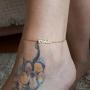 Turandoss Personalized Name Ankle Bracelets for Women, 14K Gold Filled Handmade Name Anklet Personalized Summer Ankle Bracelets for Women Girls Beach Gifts