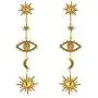 Gold Tone Evil Eyes sun moon Earrings Fashion Unique Abstract Eyes Drop Dangle Earring for Women Girls Exaggerated Jewelry Gold Tone Evil Eyes sun moon Earrings Fashion Unique Abstract Eyes Drop Dangle Earring for Women Girls Exaggerated Jewelry