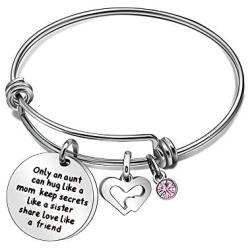 Bifriend Aunt Niece Bracelet Bangle,Auntie Gift Form Niece,Jewelry Gift for Special Aunt & Niece,Bracelet for Women Girl