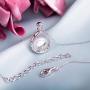 Molah Sterling Silver 10.5-11mm Genuine Cultured Freshwater Pearl Cubic Zirconia Pendant Necklace 16''+2'' Extension