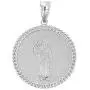 Skeleton Jewelry Sterling Silver Santa Muerte (Grim Reaper) Cuban Link Frame Round Medal Pendant Skeleton Jewelry Sterling Silver Santa Muerte (Grim Reaper) Cuban Link Frame Round Medal Pendant