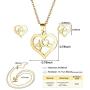 BELLALULU Necklace Pendant Earrings Set - USD5 Jewelry Set,Classic Necklace and Earring Styles for Everyday Clothing