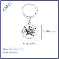 BEKECH Raven Crow Moon Pentacle Pendant Necklace Wiccan Crow Raven Pendant Pentacle Pentagram Wicca Charm Jewelry Necklace Gift