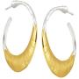 Silpada Good Vibes Crescent Hoop Earrings in Sterling Silver & Brass
