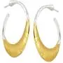 Silpada Good Vibes Crescent Hoop Earrings in Sterling Silver & Brass Silpada Good Vibes Crescent Hoop Earrings in Sterling Silver & Brass