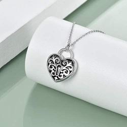 ONEFINITY Urn Necklaces for Ashes Sterling Silver Lock/Heart/Cat/Dog/Infinity Celtic Knot Cat/Dog/Lock/Heart Cremation Jewelry for Ashes Cremation Keepsake Gifts for Women Her
