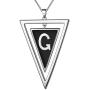 beautlace Double Triangle Letter Necklaces Silver/18K Gold/Black Gun Plated Initial Geometric Minimalist Pendant Alphabet Name Necklace Jewelry for Men and Women KP0158