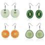 YJX 4 Pairs Fashion Fruit Drop Earrings Set, Acrylic Handmade Hanging Earrings for Women Girls, Gift for Valentines Day, Mothers Day, Womens Day