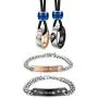 YADOCA 4Pcs Couple Necklace Bracelets Matching Set for Women Men Stainless Steel Couples Rope Pendant Heart I Love You CZ Promise Rings Necklace His Hers Bracelet Lovers Valentine Gift YADOCA 4Pcs Couple Necklace Bracelets Matching Set for Women Men Stainless Steel Couples Rope Pendant Heart I Love You CZ Promise Rings Necklace His Hers Bracelet Lovers Valentine Gift