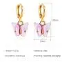 coadipress 6 Pairs Butterfly Huggie Hoop Earrings Set for Women Girls Cute Colorful Acrylic Gold Plated Dangle Drop Statement Earrings Teen Kids Trendy Jewelry Gift