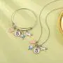 Aesnefe Unicorn CupCupcake Charm Bracelet Birthday Number Necklace with 3rd 4th 5th 6th 7th 8th 9th Birthday Gifts for Girls Kids 2 Packs