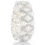Pearl Stretch Bracelets , 3-Rows Simulated Pearls and Eye Shaped Knot Austrian Crystal Elastic Stretch Bangle for Wedding