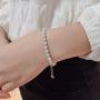 CiNily Adjustable Silver Plated Opal Tennis Bracelet for Women Girls - Fashion Jewelry Gift | Opal Bracelets in Sterling Silver,Rose Gold and Yellow Gold Plating