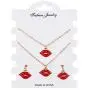 Red Lip Necklace Pendant Mouth Kiss Lips Bracelet Lip Dangle Stud Earrings Set for Women Girls Personalized Creative Fashion Jewelry Red Lip Necklace Pendant Mouth Kiss Lips Bracelet Lip Dangle Stud Earrings Set for Women Girls Personalized Creative Fashion Jewelry