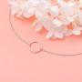S925 Sterling Silver Dainty Simple Choker Necklace,Rolo Chain,Adjustable 13 inches to 16 inches