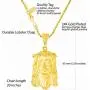 Lifetime Jewelry Face of Christ Pendant Necklace for Women & Men 24k Gold Plated Lifetime Jewelry Face of Christ Pendant Necklace for Women & Men 24k Gold Plated