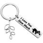 SEIRAA Sloth Hanging Jewelry Cute Animal Sloth Quote Keychain for Sloth Lover Love You Slow Much