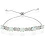 Ice Gems Sterling Silver Genuine or Created Gemstone Infinity Adjustable Bracelet
