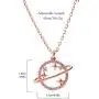 Fadilo Pendant Necklaces for Women Sterling Silver Necklaces Planet Smile Heart Adjustable Jewelry Gift for Women Wedding Mothers Day