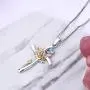 YL Cross Pendant Necklace 925 Sterling Silver Rose Sunflower Necklace Gemstones Flower Jewelry for Women YL Cross Pendant Necklace 925 Sterling Silver Rose Sunflower Necklace Gemstones Flower Jewelry for Women