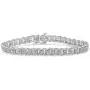 2.0 Cttw Diamond Fan-Shaped Fancy Chevron Link 7'' Tennis Bracelet (I-J Color, I3 Clarity) – Choice of Metal Colors 2.0 Cttw Diamond Fan-Shaped Fancy Chevron Link 7'' Tennis Bracelet (I-J Color, I3 Clarity) – Choice of Metal Colors