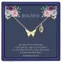 MONOOC Butterfly Necklace for Women Girls, 14K Gold Plated Dainty Butterfly Pendant Necklace Initial Necklaces Cute Minimalist Butterfly Jewelry Gifts for Teen Girls