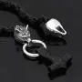 GuoShuang Men Stainless Steel Wolf Head Norse Viking Amulet Thor Hammer Pendant Necklace Viking King Chain GuoShuang Men Stainless Steel Wolf Head Norse Viking Amulet Thor Hammer Pendant Necklace Viking King Chain