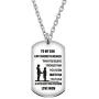 AGR8T Pendant Necklaces Son Birthday Graduation Gifts from Mom Stainless Steel - to My Son You are Braver Stronger Smarter Than You Think