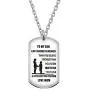 AGR8T Pendant Necklaces Son Birthday Graduation Gifts from Mom Stainless Steel - to My Son You are Braver Stronger Smarter Than You Think