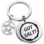 CENWA Supernatural Inspired Jewelry Supernatural Quote Got Salt Keychain SPN Jewelry Gift for Supernatural Fans Sam Dean Winchester Gift