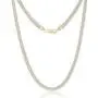 .925 Two Tone Sterling Silver 4.5MM or 5.5MM Flexible Flat Magic Herringbone Chain Necklace .925 Two Tone Sterling Silver 4.5MM or 5.5MM Flexible Flat Magic Herringbone Chain Necklace