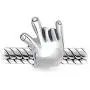 Personalized Initial BFF Hand Sign Symbol I Love You Sign Language Charm Bead For Women Teen Oxidized .925 Sterling Silver Fits European Bracelet Personalized Initial BFF Hand Sign Symbol I Love You Sign Language Charm Bead For Women Teen Oxidized .925 Sterling Silver Fits European Bracelet